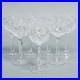 Cut Crystal Hock White Wine Glasses Zipper Stem Hobstar Fan Diamond 6.75 8p Set