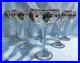 Czech bohemia glass Champagne glasses decorated gold and enamel 6pcs II