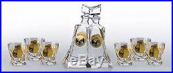 Denizli Spirits 8-pc Bohemia Crystal Lovers Decanters with Brandy Glasses Set