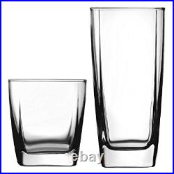 Drinking Glasses Set of 16 Elegant Glassware, 11oz and 16oz