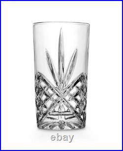 Dublin Crystal 12-Piece Double Old-Fashion, Goblet, and Highball Glassware Set