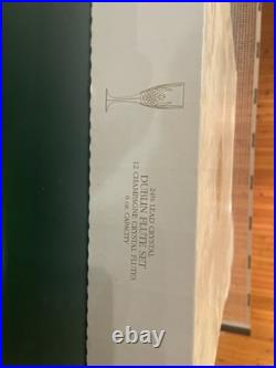 Dublin Crystal Champagne Flutes 6oz Set of 12