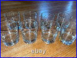 Durobor Set Of 8 Rock Glasses With Suspended Bubble New With Sticker Belguim