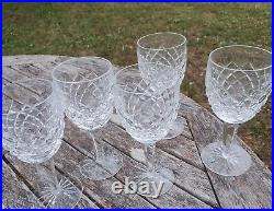 EXCELLENT SET OF 5 WATERFORD CRYSTAL COMERAGH Water/Wine Goblets 7 IRELAND