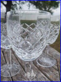 EXCELLENT SET OF 5 WATERFORD CRYSTAL COMERAGH Water/Wine Goblets 7 IRELAND