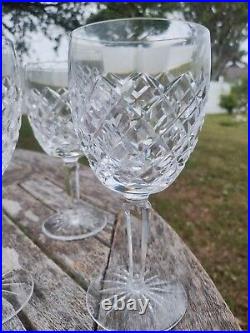 EXCELLENT SET OF 5 WATERFORD CRYSTAL COMERAGH Water/Wine Goblets 7 IRELAND