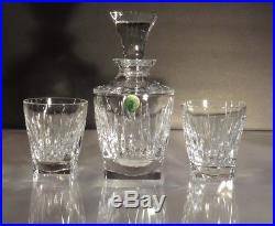 EXCELLENT Waterford Crystal CLARION (2002-) Decanter & 2 Old Fashioned Bar Set