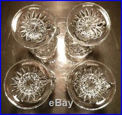 EXCELLENT Waterford Crystal LISMORE (1957-) Set of 4 Irish Coffee Mugs 6 1/4