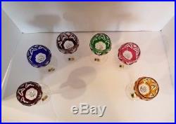 Echt Bleikristall CRYSTAL Wine Glasses Cut to Clear Set of 6 Multicolor