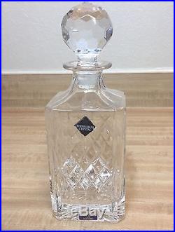 Edinburgh Crystal Brodick Scotland Liquor Decanter Set, 4 Glasses, RARE (2I)