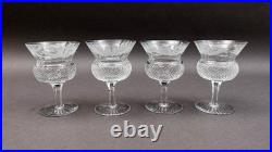 Edinburgh Crystal Scotland Thistle 4 7/8 Champagne Sherbet Glasses Set Of 4