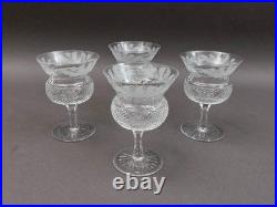 Edinburgh Crystal Scotland Thistle 4 7/8 Champagne Sherbet Glasses Set Of 4