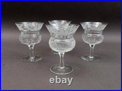 Edinburgh Crystal Scotland Thistle 4 7/8 Champagne Sherbet Glasses Set Of 4