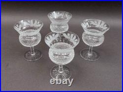 Edinburgh Crystal Scotland Thistle 4 7/8 Champagne Sherbet Glasses Set Of 4