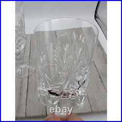Edinburgh Crystal Star of Edinburgh Water Glasses Scotland 7 Stemmed Set of 2