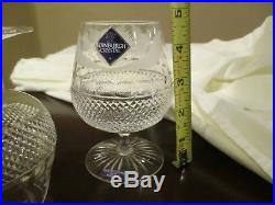 Edinburgh Crystal THISTLE Brandy Snifters Set of 2 New withSticker 4 3/4 Tall