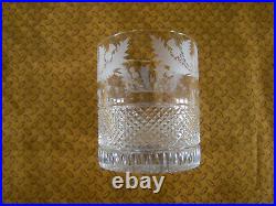 Edinburgh Crystal Thistle Large Old Fashioned Tumblers set of 2 in box