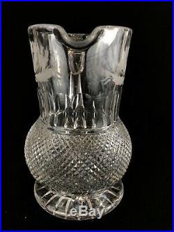 Edinburgh Crystal Thistle Set with one Large Jug and 8 Shot Glasses