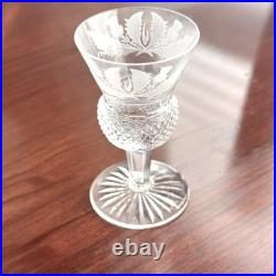 Edinburgh Scotland Thistle Crystal cordia glasses SIGNED Set Of 8 4.25