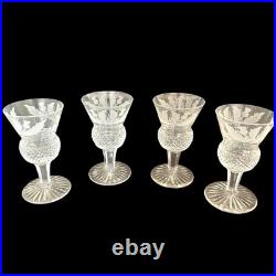 Edinburgh Scotland Thistle Crystal cordia glasses SIGNED Set Of 8 4.25