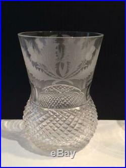 Edinburgh Thistle Crystal Set Of 4 Old Fashioned Tumbler Glasses Cr1579