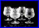 Edinburgh Thistle Small Brandy Snifter Glasses Set of 4 Elegant Vintage Crystal