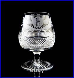 Edinburgh Thistle Small Brandy Snifter Glasses Set of 4 Elegant Vintage Crystal