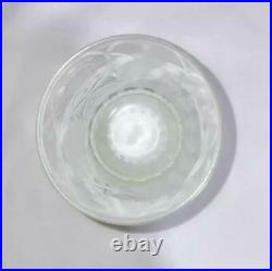 Edo Kiriko Glass Pair Set White Glassware Sake Cup Crystal Made in Japan Rare