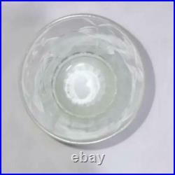 Edo Kiriko Glass Pair Set White Glassware Sake Cup Crystal Made in Japan Rare