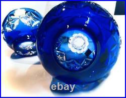 Edo Kiriko Kagami Crystal Cold Sake Glass Blue