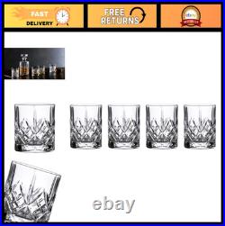 Elegant Clear Tumblers Set of 4 11 oz Crystal Drinkware for Home Bar