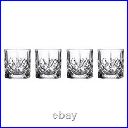 Elegant Clear Tumblers Set of 4 11 oz Crystal Drinkware for Home Bar