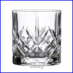 Elegant Clear Tumblers Set of 4 11 oz Crystal Drinkware for Home Bar