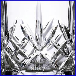 Elegant Clear Tumblers Set of 4 11 oz Crystal Drinkware for Home Bar