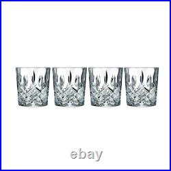 Elegant Double Old Fashioned Glasses Set of 4, 11 oz, Clear Crystal Drinkware
