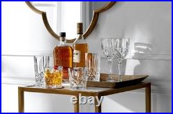 Elegant Double Old Fashioned Glasses Set of 4, 11 oz, Clear Crystal Drinkware