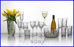 Elegant Double Old Fashioned Glasses Set of 4, 11 oz, Clear Crystal Drinkware