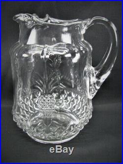 Elegant Heisey Plantation Water Set Pitcher and 8 Highball Iced Tea Glasses Exc
