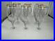 Elegant Set of 6 Gorham Diamond Gold pattern Cut Crystal 14 oz. Iced Tea Stems