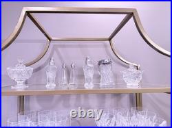 Elegant Vintage Cut Crystal Barware & Table Set Heavy Lead Crystal, Waterford