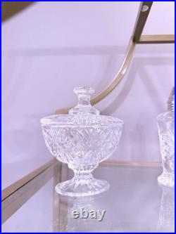 Elegant Vintage Cut Crystal Barware & Table Set Heavy Lead Crystal, Waterford