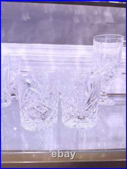 Elegant Vintage Cut Crystal Barware & Table Set Heavy Lead Crystal, Waterford