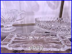 Elegant Vintage Cut Crystal Barware & Table Set Heavy Lead Crystal, Waterford