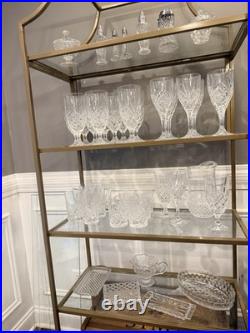 Elegant Vintage Cut Crystal Barware & Table Set Heavy Lead Crystal, Waterford