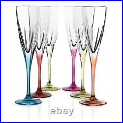Elegant and Modern Crystal Glassware for Hosting Parties Set of 6, 5 oz