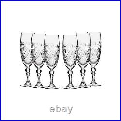Elegant and Modern Decorative Crystal Goblet Champagne Glassware Set for Parties