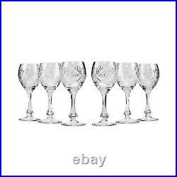 Elegant and Modern Decorative Design White Wine Glassware Set Set of 6, 10 oz