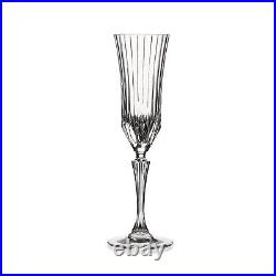 Elegant and Modern Design RCR Adagio Crystal Champagne Glassware Set Set of 6