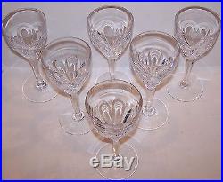Exquisite Set Of 6 Signed St Louis France Crystal Bristol 7 7/8 Water Goblets