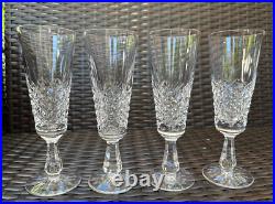 Exquisite Set of 4 WATERFORD CRYSTAL Kenmare (Cut) Fluted Champagne Glasses MINT